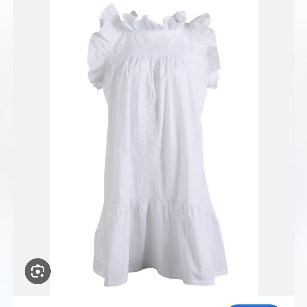 Mi Golondrina Olivia Blanca Dress in Crisp White